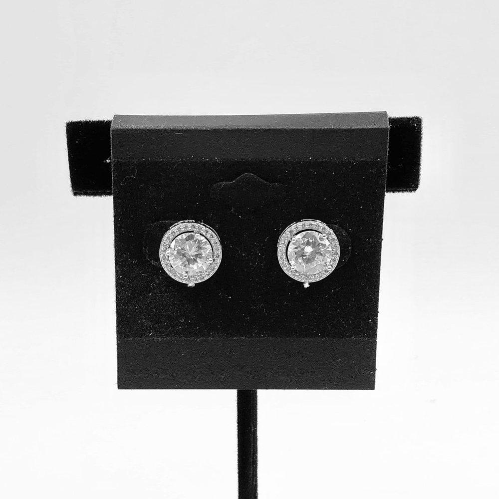 Zircon Round Stud Earrings